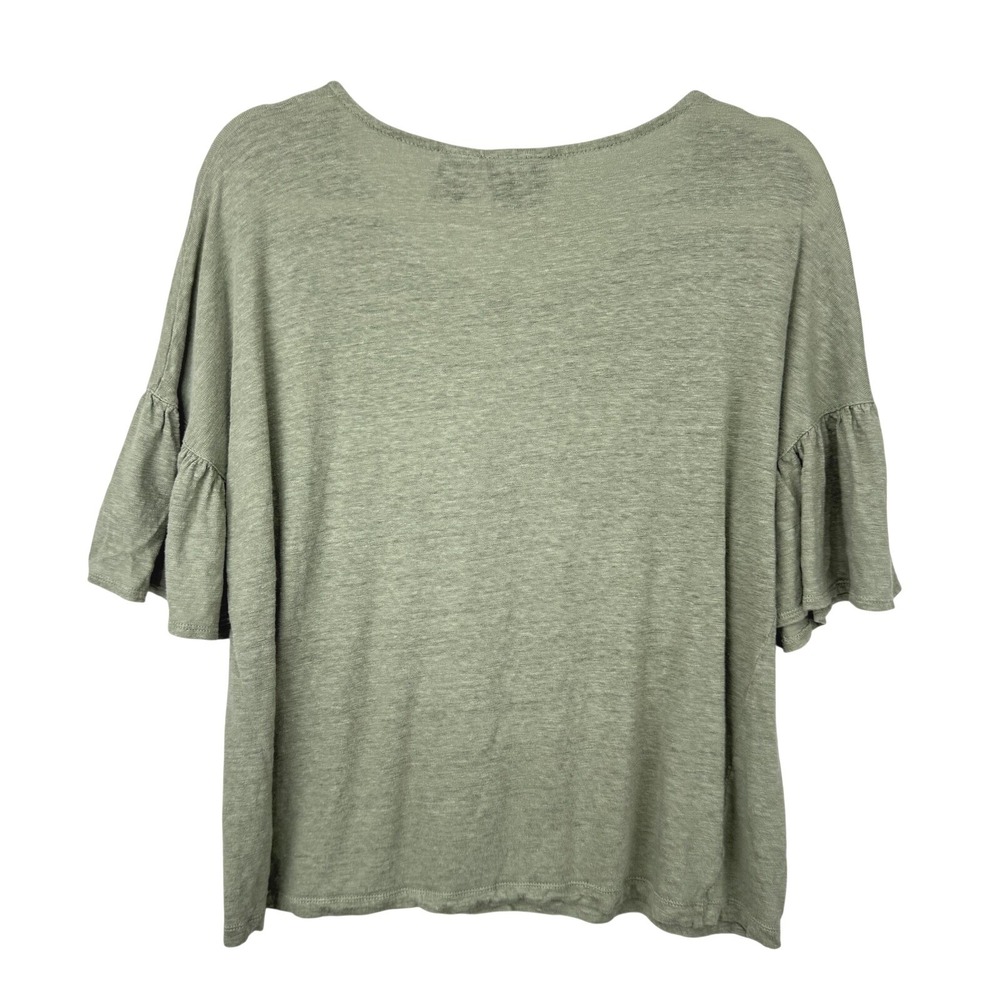 Rachel Rachel Roy Linen Top Boho Neutral Beach Resort Flowy‎ Feminine Coquette L - Picture 3 of 8